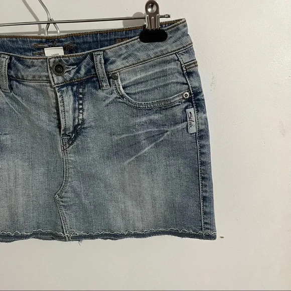 Silver Ravi embroidered mini skirt Size 27 - Picture 4 of 12